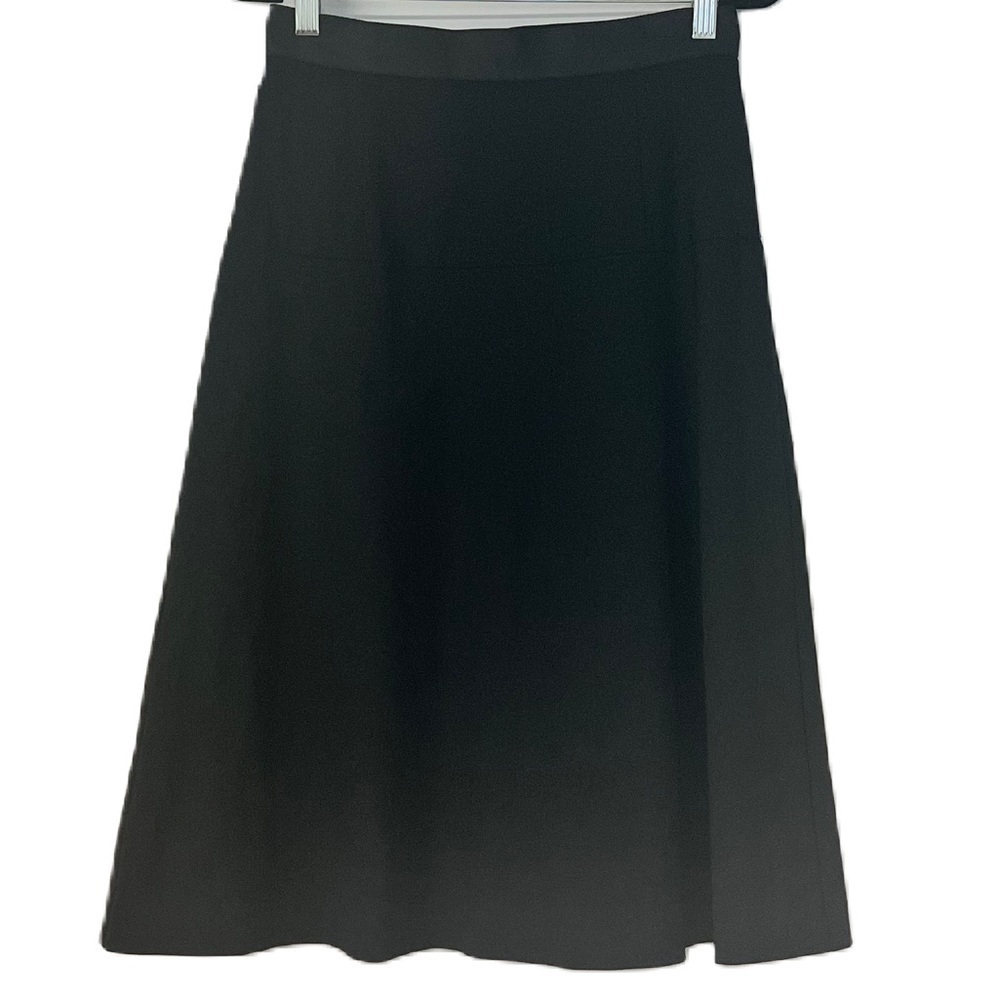 Yarns & Stitches Petite Black Knit Skirt Black Pleats Stretchy Size M